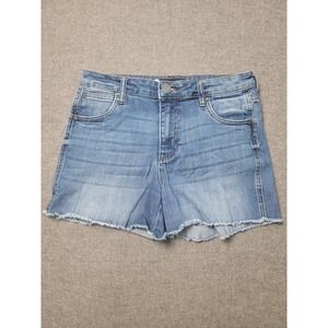 Kut From The Kloth Shorts Womens Size 2 Light Blue Denim High Rise Raw Hem Jean